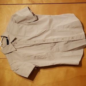 New York and Company Medium Women's Beige or Tan blouse. Tapered to fit.